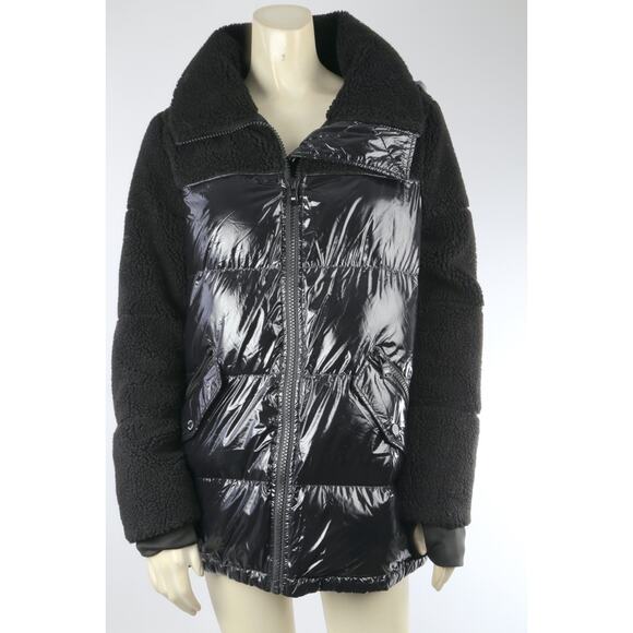 Michael Kors Black Nylon Puffer Hooded Winter Jacket Size S - Picture 1 of 16